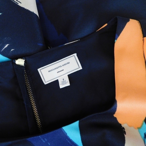 Anthropologie MOULINETTE SOEURS Pinion Abstract Brushstroke Fit N’ Flare Dress 4 - Picture 12 of 16